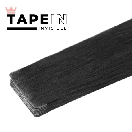 Tape-in vlasy Invisible odtieň #1, 45cm - 50g Tape-in vlasy Invisible odtieň #1, 45cm - 50g