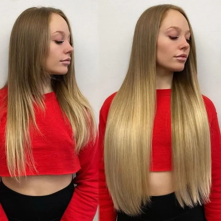 Odtieň balayage HOLLYWOOD 🤩 Clip in sada Premium Plus v dĺžke 60cm 💛 www.nanicvlasy.sk