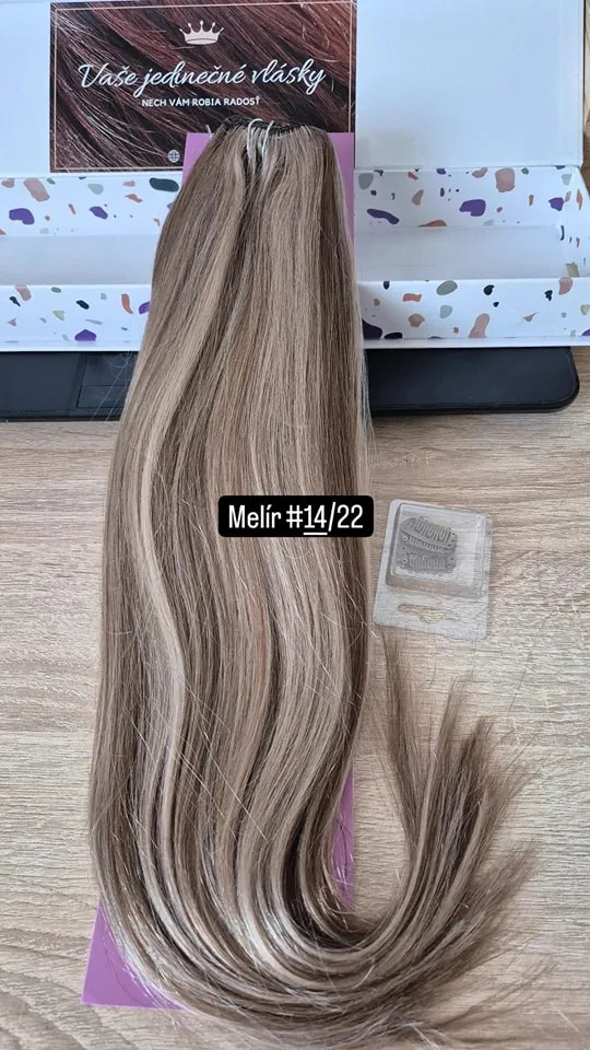 ✅ Farba: Melír #14/22 – kombinácia mandľovej studenej hnedej a svetlej blond pre prirodzený vzhľad ✅ Materiál: 100 % ľud...