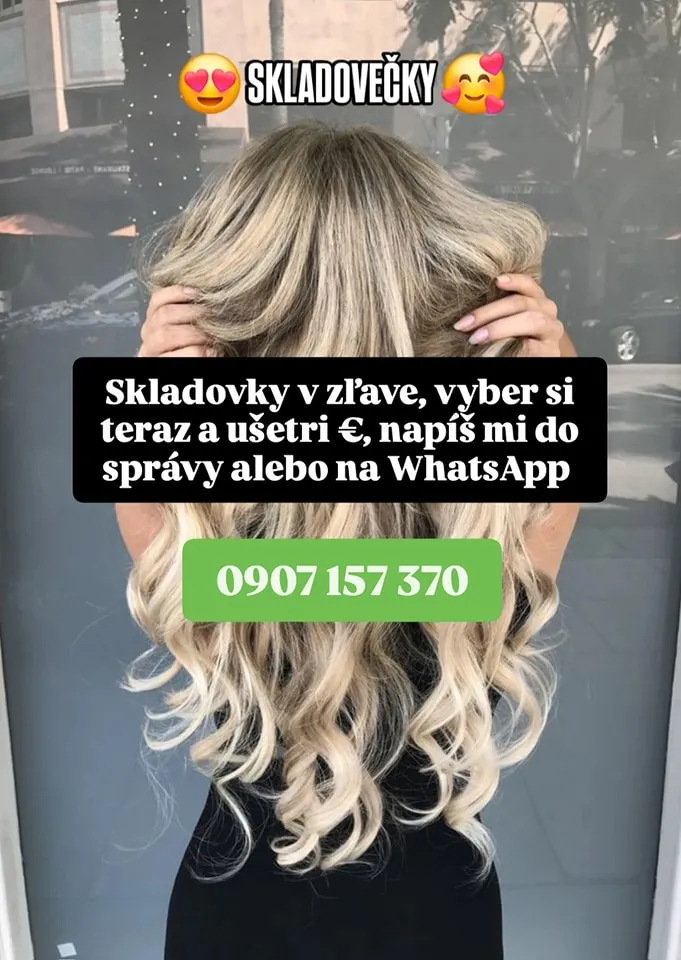 Poď si urobiť radosť a vyber si zo SKLADOVEČIEK v ZĽAVE 🎉 Všetky vlásky nové, pripravené na odoslanie 🎈😍 Píš správičku 😘...