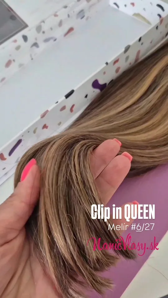 Dodaj svojmu účesu kráľovský šmrnc ✨️👑 Clip in sada Queen melír #6/27 z www.nanicvlasy.sk je ideálna pre ženy, ktoré túž...