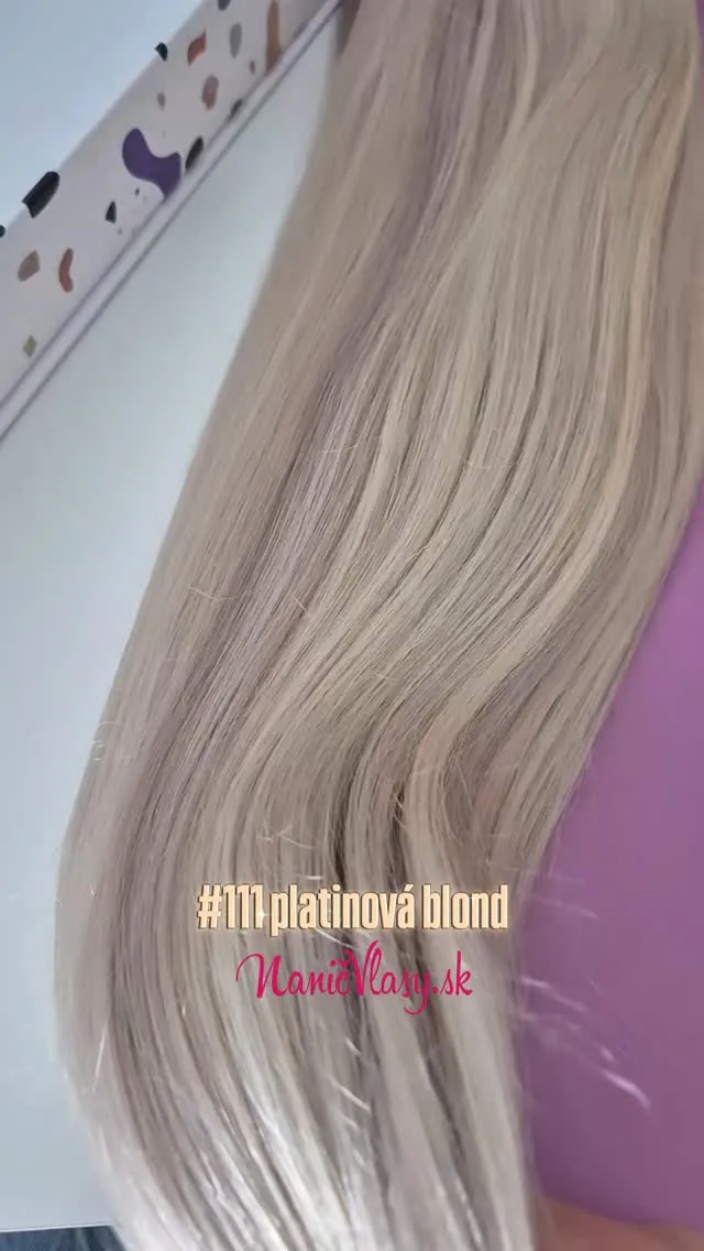 #111 platinová blond 🤍 #nanicvlasysk #nanicvlasy #hair #vlasy #extensions #humanhair #platinumblonde #platinum #blondeh...