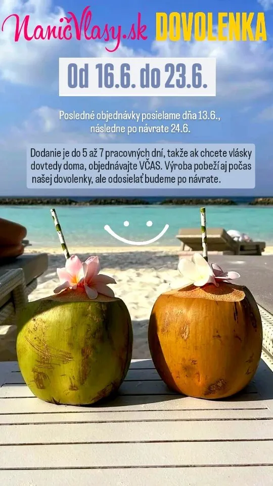 OZNAM - plánovaná DOVOLENKA 🌞🏝 #extensions #nanicvlasy #nanicvlasysk #dovolenka