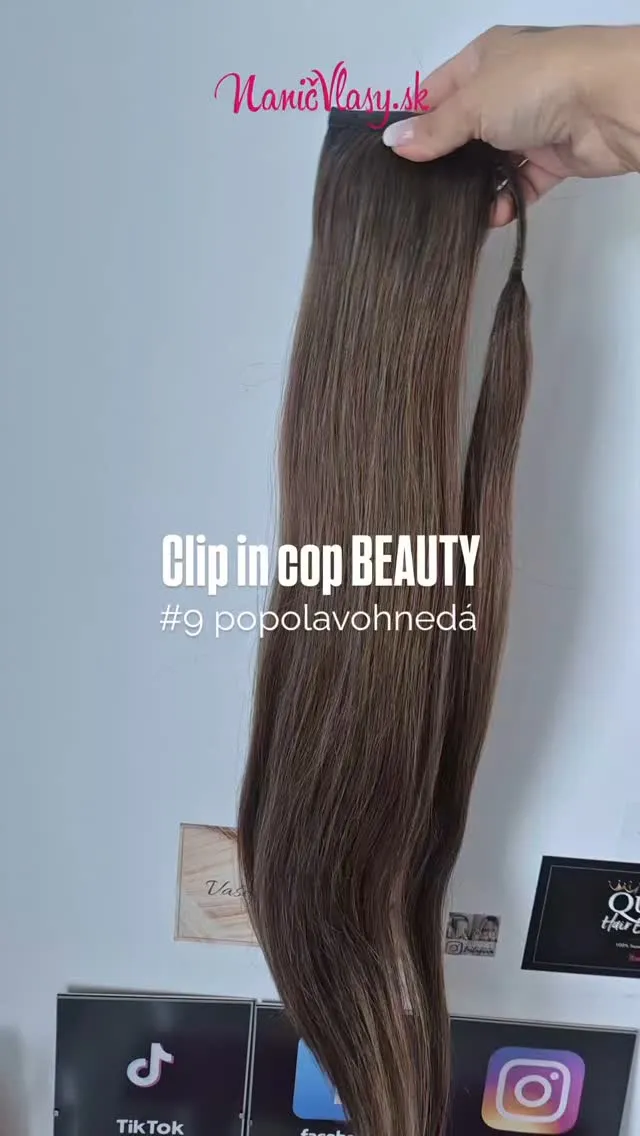 Cop Beauty #9 popolavohnedá 👍🤎 #nanicvlasysk #nanicvlasy #hair #ponytail #humanhair