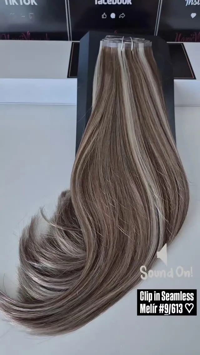 Prekrásny prirodzený odtieň melír #9/613, popolavohnedá s platinovou blond, topka 🩷 https://www.nanicvlasy.sk/clip-in-v...