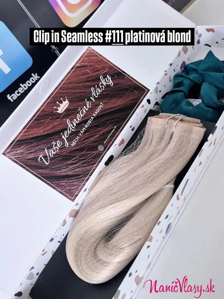 Nové vlásky, nový deň, nová TY! Naša clip in seamless sada v odtieni #111 platinová blond ti dodá ten dokonalý objem a...