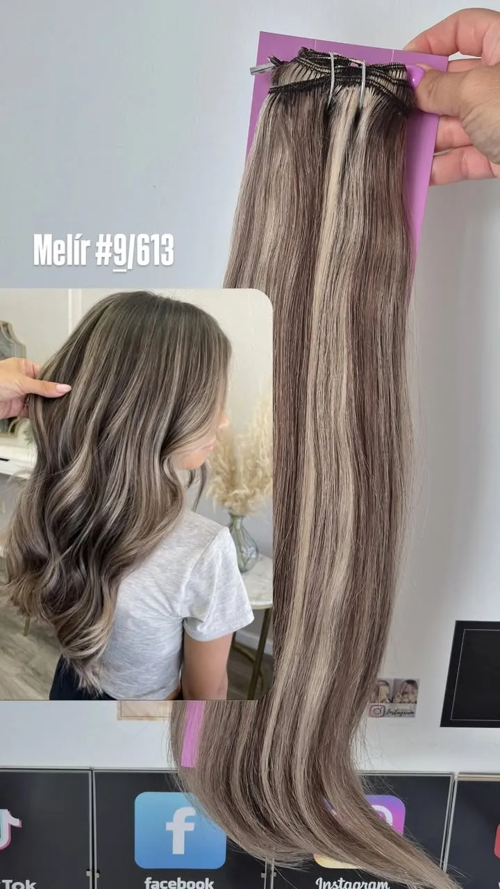 Melír #9/613 ako clip in sady, aj tape in sady 😍😍😍 www.nanicvlasy.sk