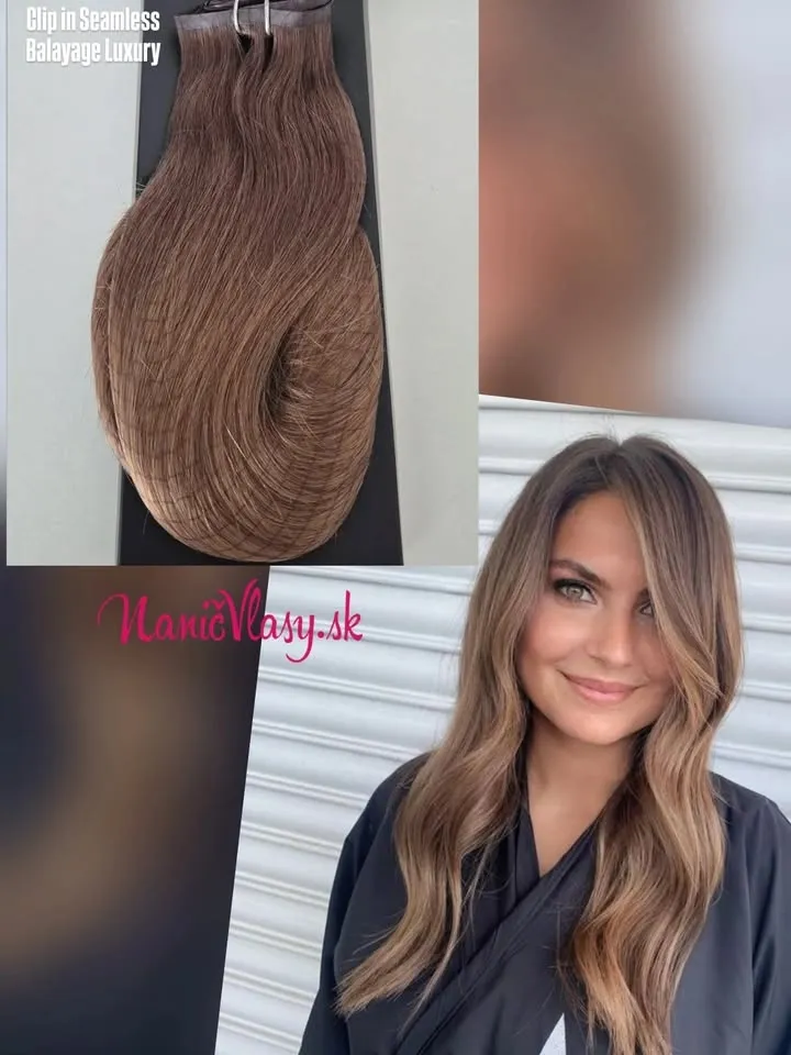 Balayage Luxury - dostupný pri clip in sade Premium Plus, aj Seamless 😉😊 💁‍♀️ Balayage Luxury clip in – krásne prelivy...