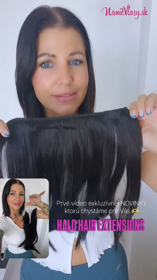 PRVÉ VIDEO NOVINKY od Nanicvlasy.sk 🩷🙏 Halo hair extensions (niekedy nazývané aj halo vlasy) sú špeciálny typ predlžova...
