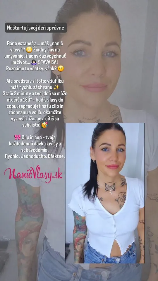 Ráno vstaneš a… vlasy hľadajú výhovorku? 😬 Žiadny čas na umývanie? Žiadny problém! 🤷🏻‍♀️💨 Hodíš náš Clip in cop a… BAM...