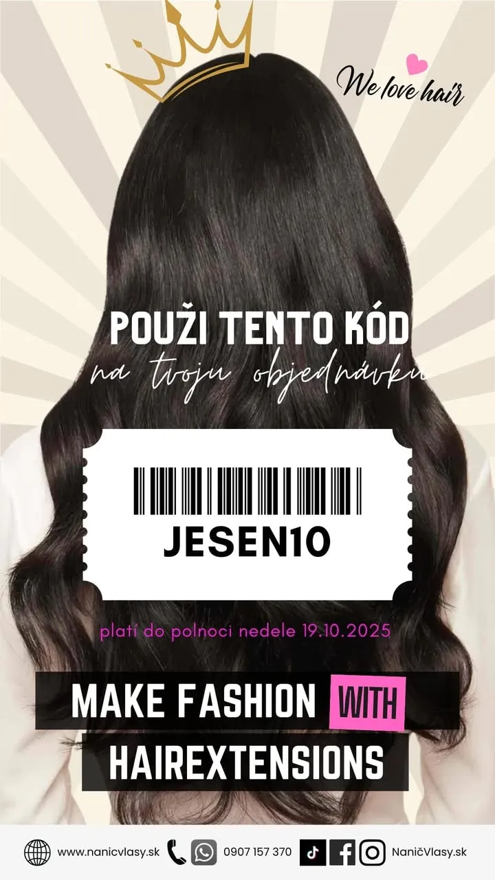 🤎 Jesenná zľava je tu 🤎 Baby, ak ste pokukovali po nových vlasoch, teraz je ten čas. Len do nedele polnoci (19.10.) môže...
