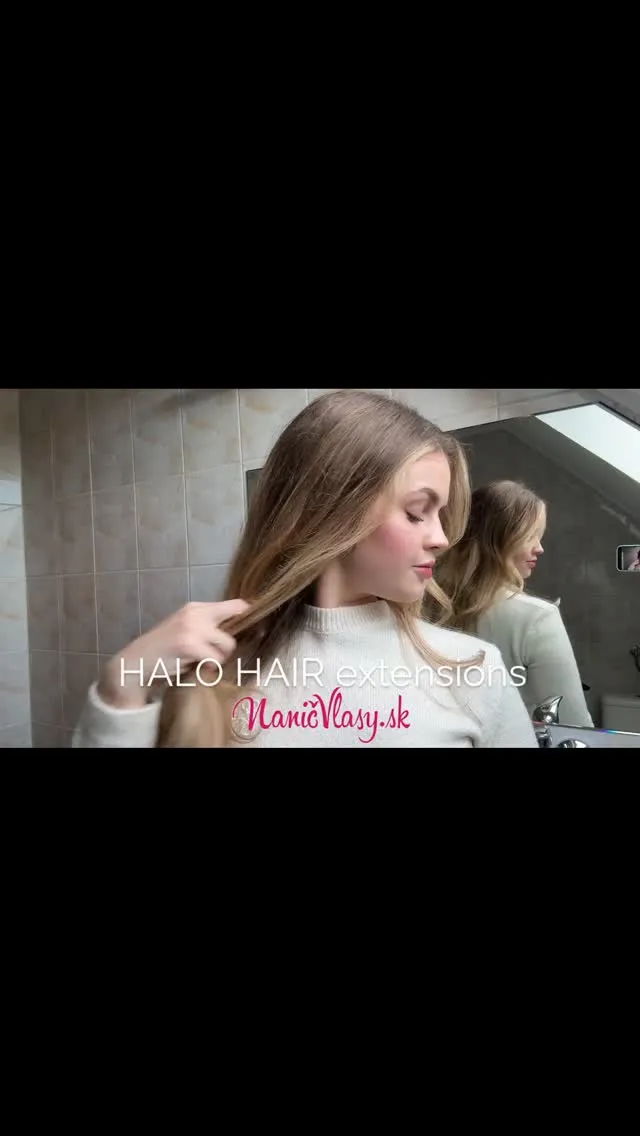 Ráno bez stresu, len krásne vlasy za pár sekúnd. 🌸 Halo hair extensions – nasadíš, ideš a všetci sa pýtajú, kde si bola...