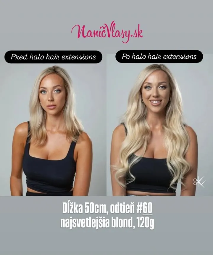 Krásne vlasy na počkanie... DOSLOVA 💛💫 Premenu zažijete objednaním tu https://www.nanicvlasy.sk/clip-in-vlasy/halo-hair-...