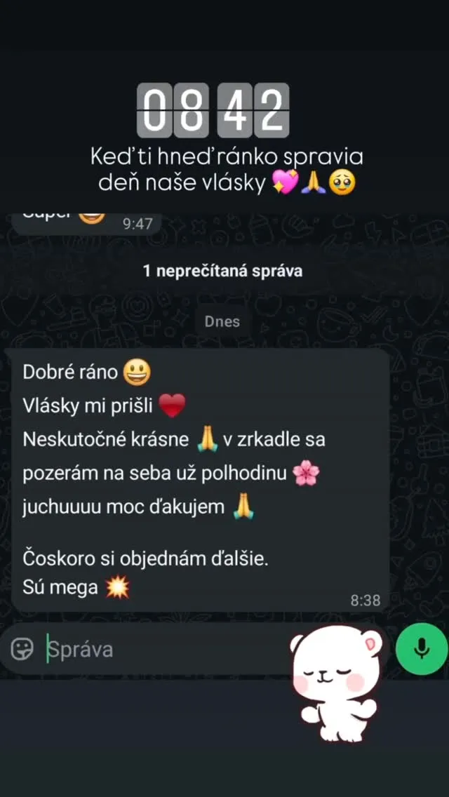 Podelím sa s krásnou správou na pondelkové ránko 🍀👌💖😘 #recenzie #nanicvlasysk #nanicvlasy #hair #extensions