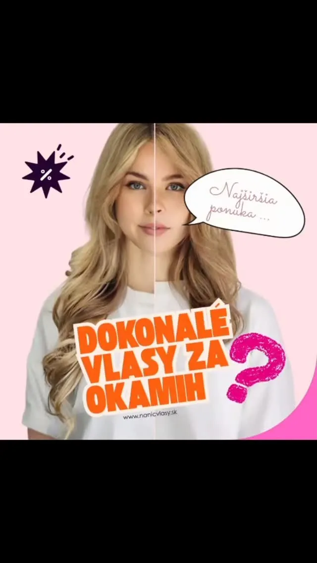 🌸 Dokonalá premena za pár minút 🌸 Túžiš po hustých, dlhých a zdravých vlasoch? Na www.nanicvlasy.sk nájdeš 100% ľudské...