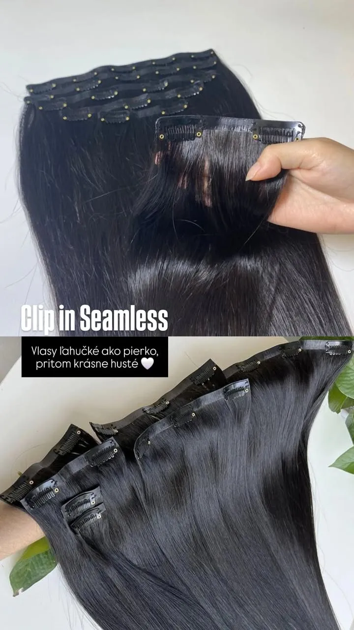 Clip-in SEAMLESS zo 100% ľudských vlasov 🌸🤌 Ako jediní na Slovensku vám prinášame hodvábne bezšvové Seamless clip in vl...