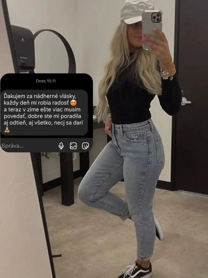 Zákazníčka má aplikované clip in Premium Plus, 55cm, melír #60/101 🙏🙏🙏 Inak, veľmi univerzálny melír, nakoľko sa v ňom...