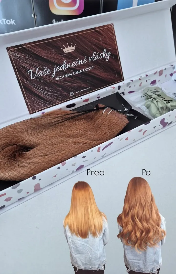 Clip-in SEAMLESS zo 100% ľudských vlasov 🥰 Ako jediní na Slovensku vám prinášame hodvábne bezšvové Seamless clip in vla...