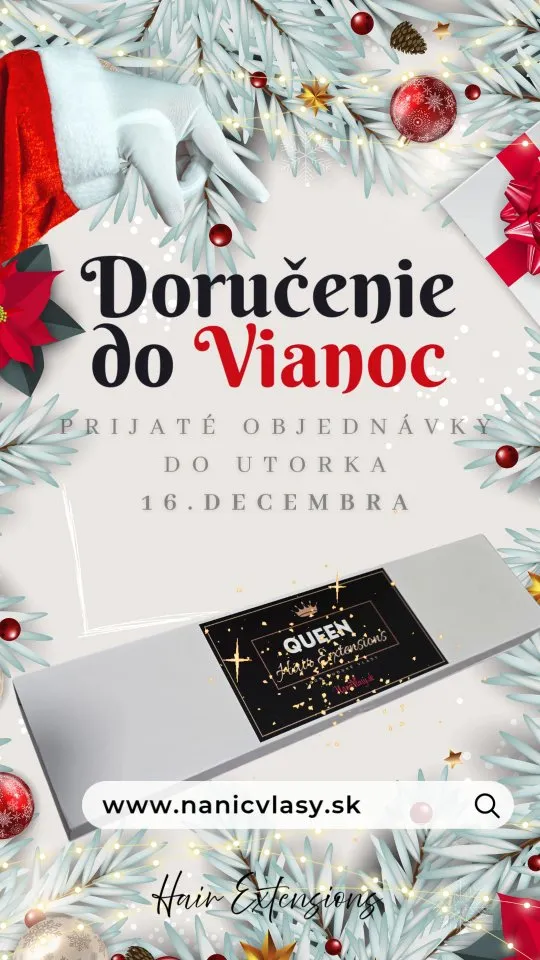 Nezabudnite si vlásky objednať včas, ak chcete mať doručené do Vianoc a Silvestra 😇🤩🎄✨️ #nanicvlasysk #nanicvlasy #vlas...