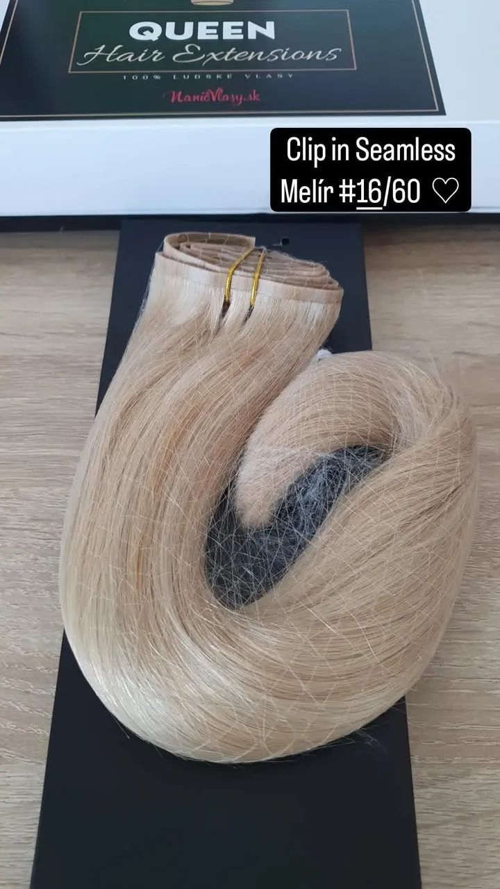 Clip in vlasy Seamless melír #16/60 ✨️🤌 S kódom HAPPY10 teraz zľava na eshope www.nanicvlasy.sk na všetko 🌞 Objednaj dne...
