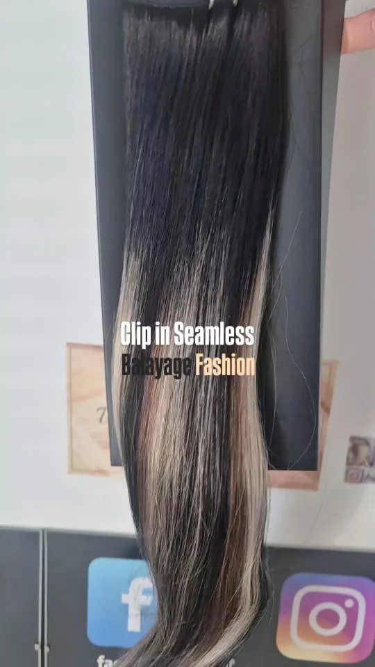 Tvoje vlasy. Len dlhšie. Hustejšie. Krajšie. Seamless Balayage Fashion... neviditeľné clip in vlasy, ktoré splynú s tvoj...