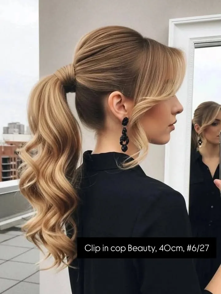 Krásny clip in cop Beauty zo 100% ľudských vlasov vhodný na bežné nosenie, aj špeciálne príležitosti 😊🤩 Od 35cm do 65cm...