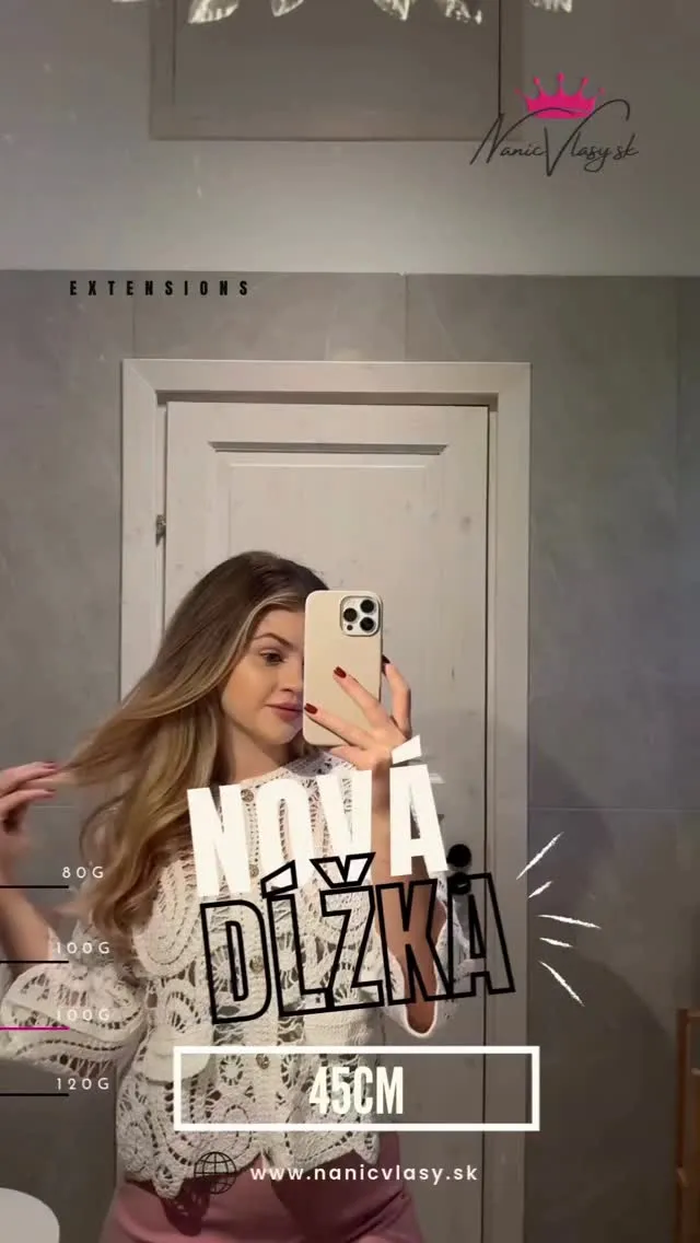 Dnes vám chcem povedať jednu milú novinku… 🤍 Do našej ponuky halo hair extensions sme pridali novú dĺžku 45cm, taký krá...