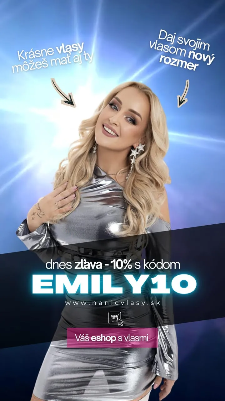 S kódom EMILY10 dnes nakupujete so zľavou 10% v eshope www.nanicvlasy.sk 🥰🥰🥰