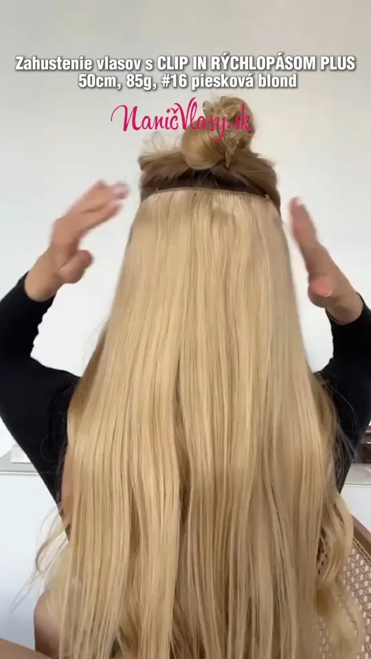Nech sa páči, pýtali ste videjko s rýchlopásom PLUS 🍀🫶 Na videu dĺžka 50cm, odtieň #16 piesková blond 💛 Vlasy robia ná...
