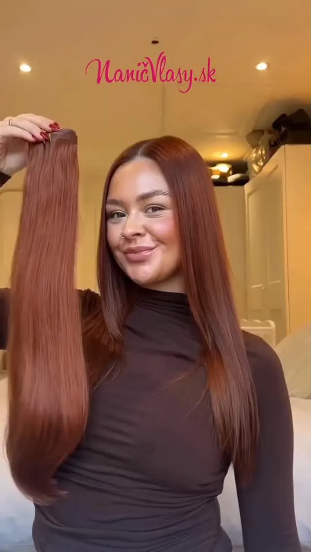 Krásna #33 tmavá červenohnedá, clip in sada Seamless 150g, 50cm 👍👍❤️ Môže byť? #nanicvlasysk #nanicvlasy #seamless #hai...