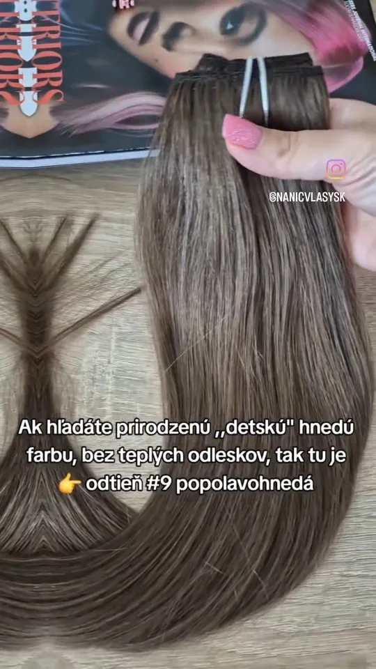 Prirodzená, popolavá, detská hnedá 🤍🤍🤍 #9 popolavohnedá #nanicvlasysk #nanicvlasy #hair #moussecolor