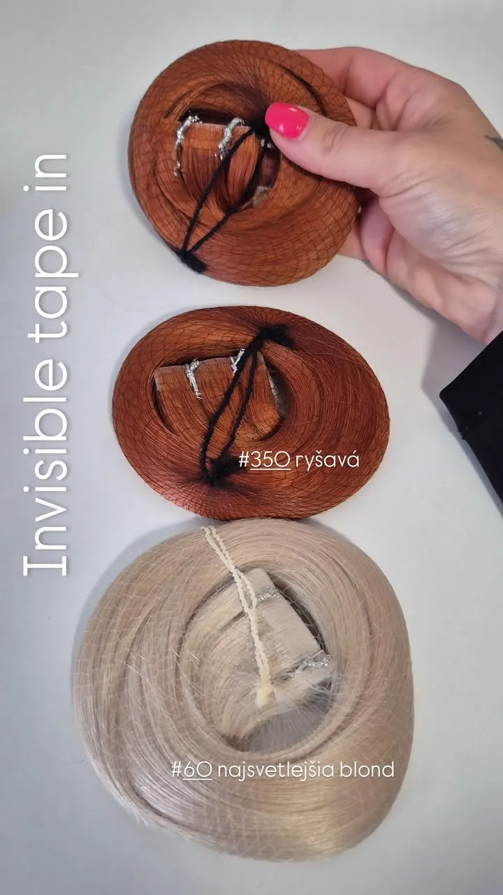 Hľadáte tape in vlasy s neviditeľnými spojmi? Máme ich! 🩷🙏 Tape in INVISIBLE, tenučké pásky vpichované vlasmi už od hora...