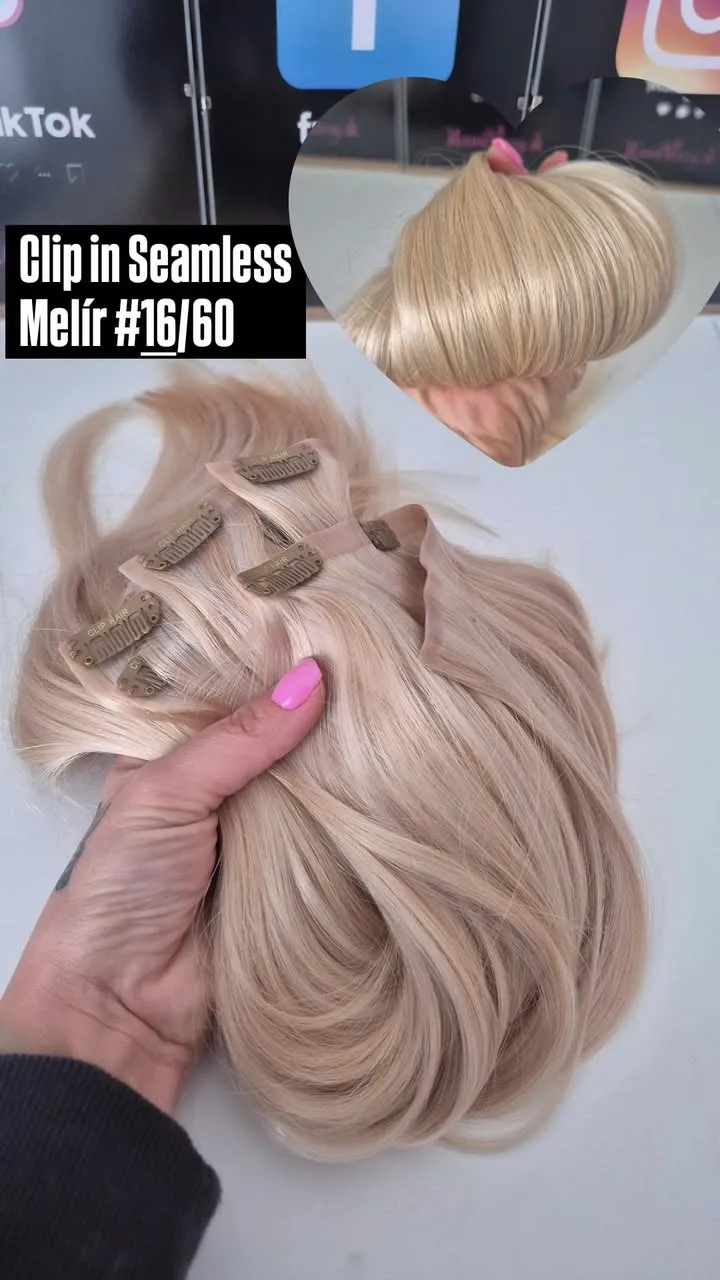 Clip in Seamless #16/60 👌🌼✨️ https://www.nanicvlasy.sk/clip-in-vlasy/clip-in-vlasy-seamless-150g-do-190g/melir-1660