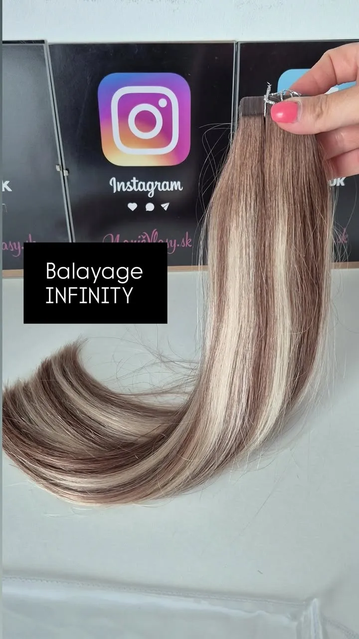 Balayage INFINITY dostupný pri tape in sade a už aj clip in sade Premium Plus 🥰😍😘