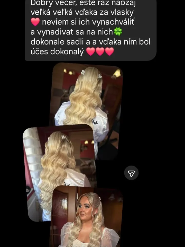 ... vďaka ním bol účes dokonalý 🥹✨️🤍❤️🙏😊🌞 Clip in Queen, 60cm, #111 platinová blond 👑 #weddinghair #wedding #hair #nan...