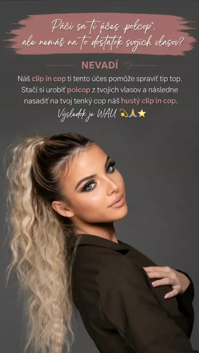 Clip in copy Beauty v rôznych dĺžkach a odtieňoch na www.nanicvlasy.sk 🤩 #nanicvlasysk #nanicvlasy #vlasy #ponytail #cl...