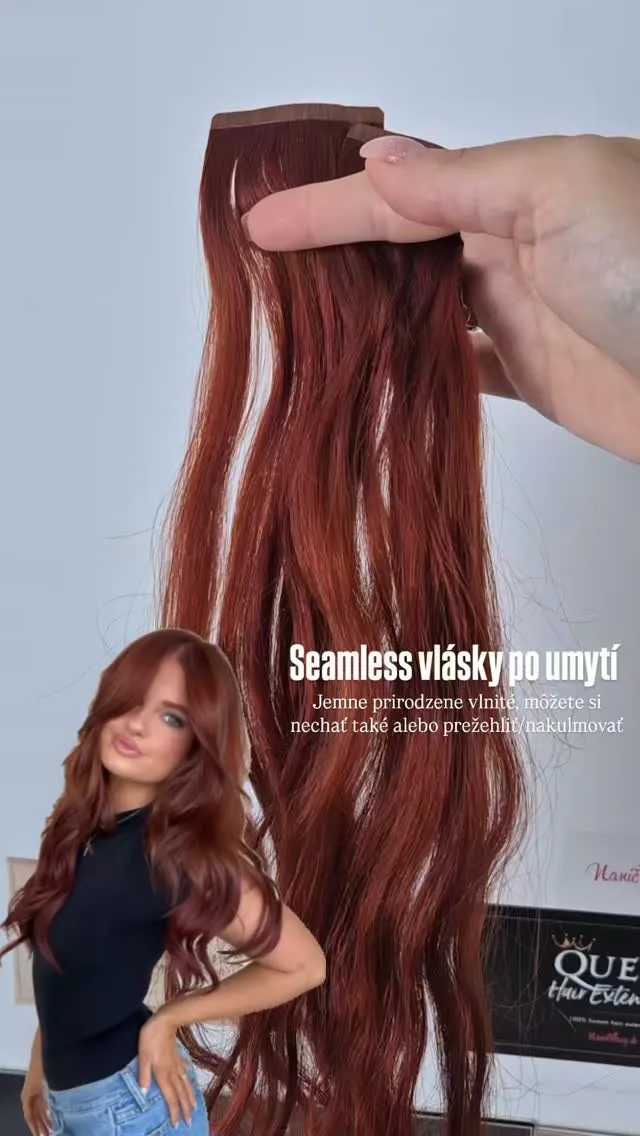 Seamless vlásky po umytí 🤎🤎🤎 Prirodzená štruktúra pre Európanky 💯👌 #nanicvlasysk #nanicvlasy #seamless #seamlesshair #h...