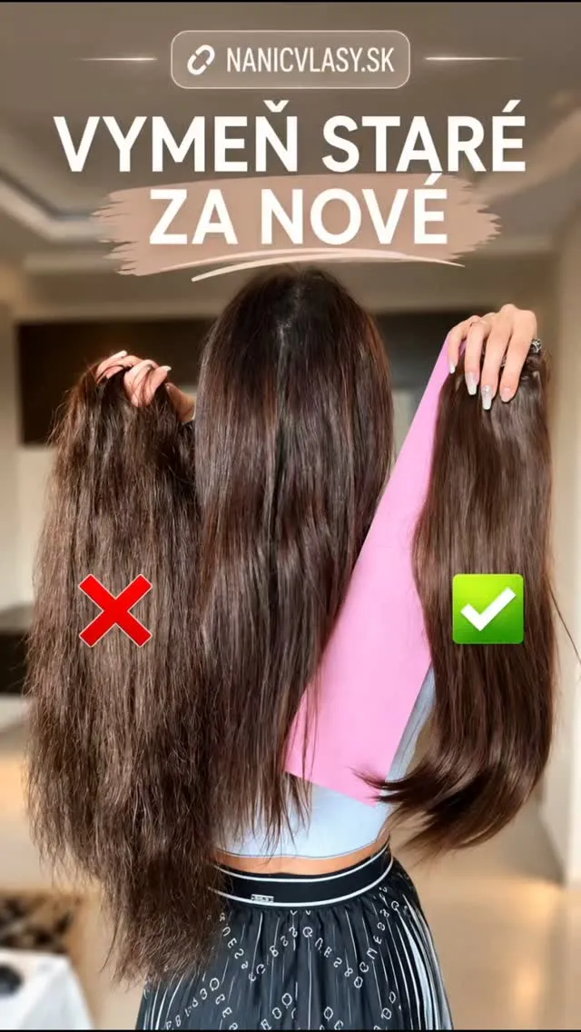 POZNAJ TEN ROZDIEL 😏🔥 Vľavo? Vlasy, ktoré už majú dosť. 🫣 Vpravo? Presne ten efekt, ktorý chceme 🤎✨ Nie, nemusíš čakať...