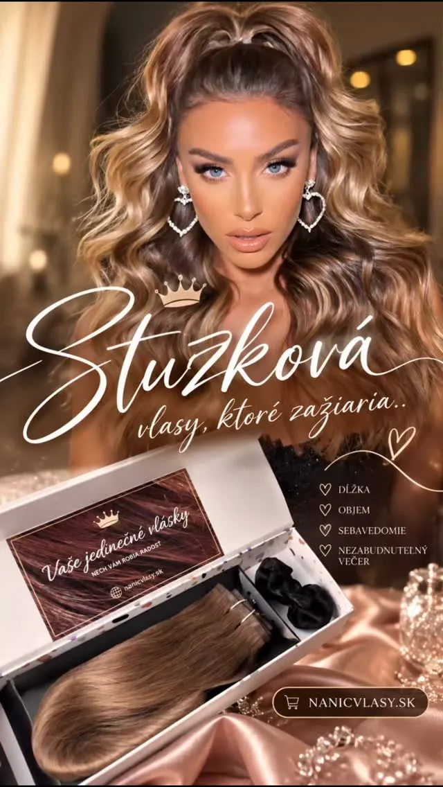 STUŽKOVÁ SA BLÍŽI. BUĎ HVIEZDOU VEČERA 👑 Snívaš o dlhých, hustých vlasoch a dokonalých vlnách, ktoré očaria na prvý poh...