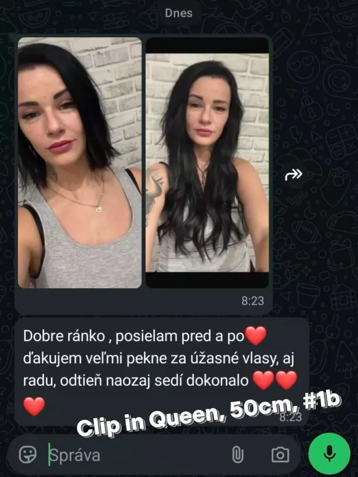 Krásna a spokojná Zdenka nám poslala dnes svoju premenu, je absolútne nadšená 😍 a my tiež 🫠 Clip in sada Queen • 50cm...