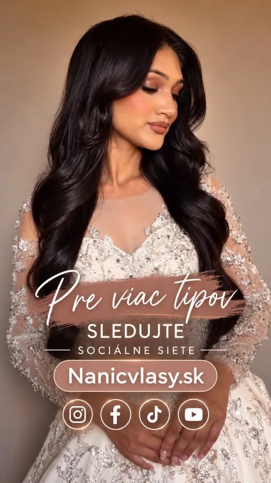 Nevesta mala jedinú požiadavku ,,bohaté glam vlny" 🥰 Splnené s pridaním bezšvových clip in sady Seamless, 60cm, #2, tmav...