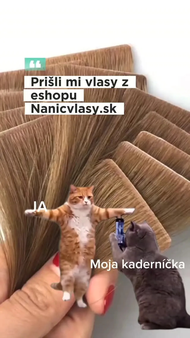 Tape in vlasy sú len také, že... 💃🤩🥳 #nanicvlasy #nanicvlasysk #sranda #fun #tapeinextensions