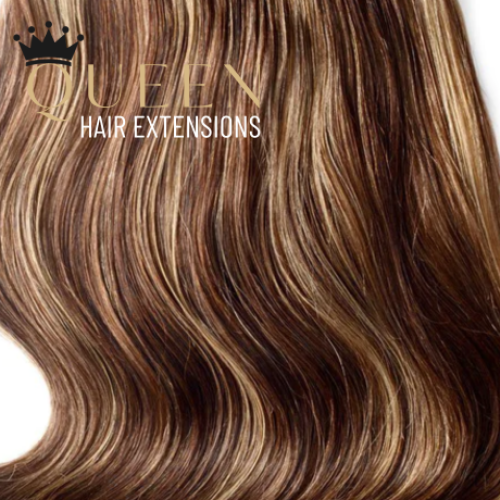 Clip-in vlasy Queen, Melír #4/27, 45cm - 240g Clip-in vlasy Queen, Melír #4/27, 45cm - 240g