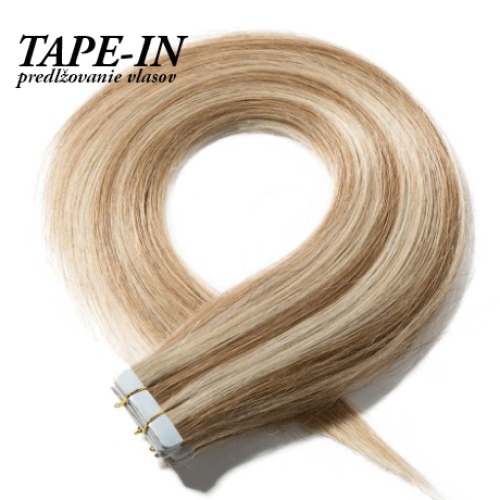 Tape-in vlasy, odtieň #18/613, 40cm Tape-in vlasy, odtieň #18/613, 40cm