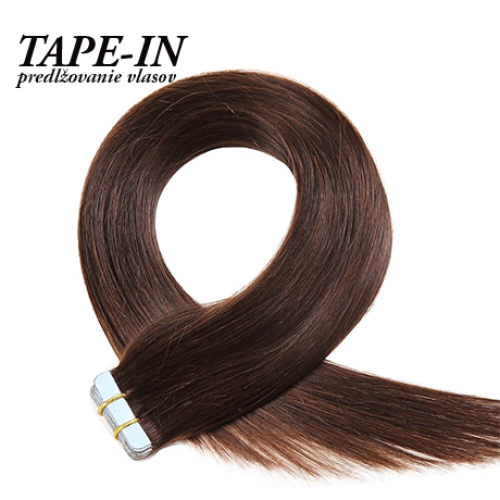 Tape-in vlasy, odtieň #4, 40cm Tape-in vlasy, odtieň #4, 40cm