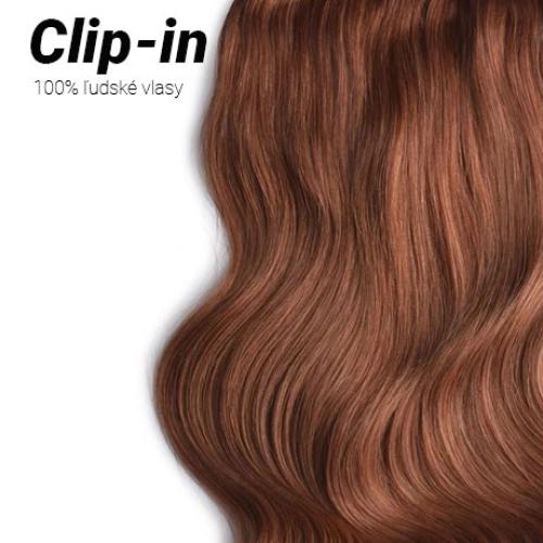 Clip-in vlasy Premium, odtieň #33, 50cm - 130g Clip-in vlasy Premium, odtieň #33, 50cm - 130g