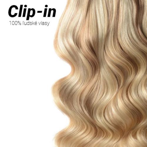 clip-in-vlasy-melirovane-12-16-613-ludske-vlasy Clip-in vlasy Premium, odtieň #12/16/613, 60cm