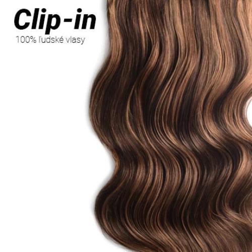 Clip-in vlasy Premium, odtieň #4/30, 45cm - 130g Clip-in vlasy Premium, odtieň #4/30, 45cm - 130g