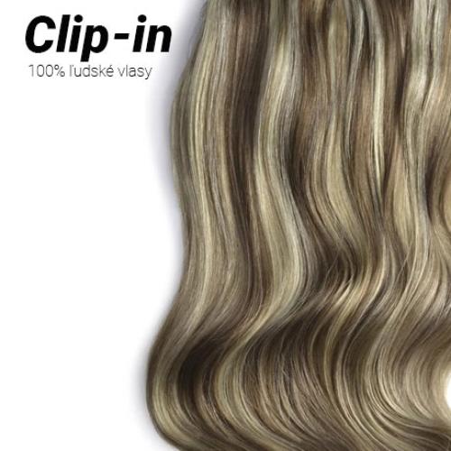 Clip-in vlasy Premium, odtieň #9/613, 45cm - 130g Clip-in vlasy Premium, odtieň #9/613, 45cm - 130g