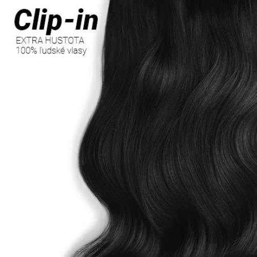Clip-in Premium Plus, odtieň #1, 35cm - 180g Clip-in Premium Plus, odtieň #1, 35cm - 180g